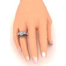Afbeelding in Gallery-weergave laden, Echt Halo Diamanten Verlovingsring Voor Vrouwen