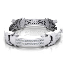 Afbeelding in Gallery-weergave laden, Echt Prinses Diamant Grote Gouden Herenarmband Zwaar 6 mm Dik 16 Karaat