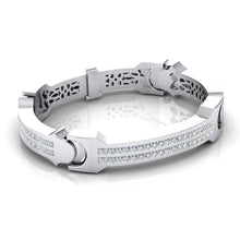 Afbeelding in Gallery-weergave laden, Echt Prinses Diamant Grote Gouden Herenarmband Zwaar 6 mm Dik 16 Karaat