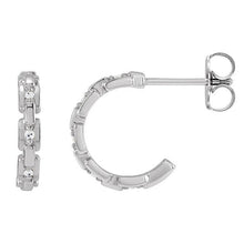 Afbeelding in Gallery-weergave laden, Echt Ronde Diamanten Open Hoepel Oorbellen oud Gesneden 5 Karaat Cubaanse Linkstijl