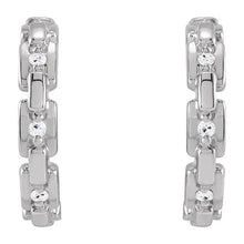 Afbeelding in Gallery-weergave laden, Echt Ronde Diamanten Open Hoepel Oorbellen oud Gesneden 5 Karaat Cubaanse Linkstijl