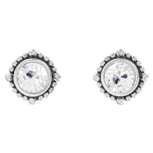 Afbeelding in Gallery-weergave laden, Echt Solitaire Diamanten Studs ronde Oude Mijnwerker 3 Karaat push-backs Bezel set