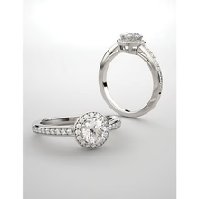 Afbeelding in Gallery-weergave laden, Echt Diamant Halo Ring 3,70 Karaat Ovale Vrouwen Sieraden