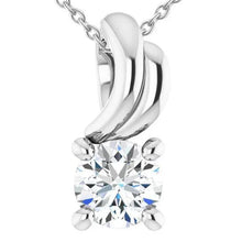 Afbeelding in Gallery-weergave laden, Echt Diamant Solitaire Hanger 2,50 Karaat Witgoud 14K
