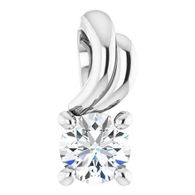 Afbeelding in Gallery-weergave laden, Echt Diamant Solitaire Hanger 2,50 Karaat Witgoud 14K
