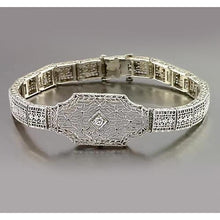 Afbeelding in Gallery-weergave laden, Echt Diamanten Armband 0,30 Karaat Witgoud 14K Sieraden Nieuw
