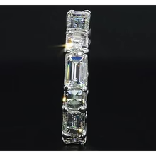Afbeelding in Gallery-weergave laden, Echt Diamanten Band Trouwring 6,30 Karaat Witgoud 14K Sieraden
