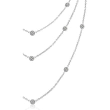 Afbeelding in Gallery-weergave laden, Echt Diamanten Halsketting Met 3 Rijen