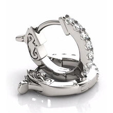 Afbeelding in Gallery-weergave laden, Echt Diamanten Hoepel Oorbellen 2 Karaat F Vs1 Wit Goud 14K