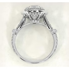 Afbeelding in Gallery-weergave laden, Echt Diamanten Kathedraal Verlovingsring 4,50 Karaat Witgoud 14K