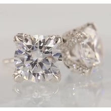 Afbeelding in Gallery-weergave laden, Echt Diamanten Oorknopjes 2,5 Karaat Witgoud