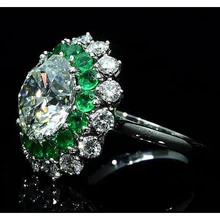 Afbeelding in Gallery-weergave laden, Echt Diamanten Ring 11.60 Karaat Vintage Stijl Colombiaanse Smaragd Nieuw