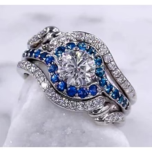 Afbeelding in Gallery-weergave laden, echte round diamant 3.50karaat ring zijaanzicht