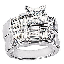 Afbeelding in Gallery-weergave laden, Echt Diamanten Ring Witgouden Band Verlovingsset 6 Karaat