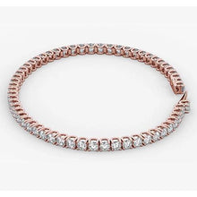 Afbeelding in Gallery-weergave laden, Echt Diamanten Tennisarmband 5,90 Karaat Roségouden 14K Sieraden
