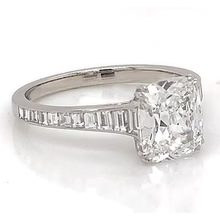 Afbeelding in Gallery-weergave laden, Echt Diamanten Verlovingsring 3 Karaat Kussen Klauw Instelling Vrouwen Sieraden
