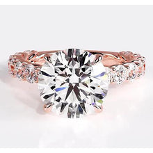 Afbeelding in Gallery-weergave laden, Echt Diamanten Verlovingsring 6,40 Karaat Roségouden Dames Sieraden