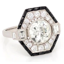 Afbeelding in Gallery-weergave laden, Echt Diamanten Verlovingsring Oude Mijnring 5 Karaat Witgoud 14K Sieraden