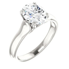 Afbeelding in Gallery-weergave laden, Echt Diamanten Verlovingsring Ovaal Solitaire 3,50 Karaat Witgoud