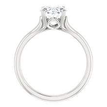 Afbeelding in Gallery-weergave laden, Echt Diamanten Verlovingsring Ovaal Solitaire 3,50 Karaat Witgoud