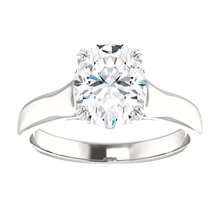 Afbeelding in Gallery-weergave laden, Echt Diamanten Verlovingsring Ovaal Solitaire 3,50 Karaat Witgoud