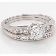 Afbeelding in Gallery-weergave laden, Echt Diamanten Verlovingsring Set 1,75 Karaat Dames Witgouden Sieraden 14K