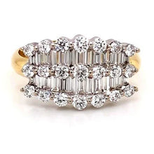 Afbeelding in Gallery-weergave laden, Echt Diamond Baguette Band