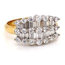 Afbeelding in Gallery-weergave laden, Echt Diamond Baguette Band