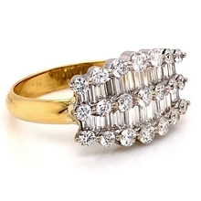 Afbeelding in Gallery-weergave laden, Echt Diamond Baguette Band