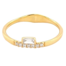 Afbeelding in Gallery-weergave laden, Echt Diamond Band Prong Set 0,71 Karaat Dames Geel Goud 14K Sieraden Nieuw