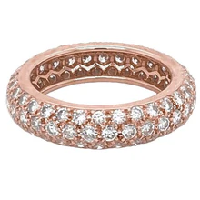 Afbeelding in Gallery-weergave laden, Echt Diamond Eternity Band 3,36 Karaat Roségouden Dames Sieraden