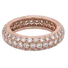 Afbeelding in Gallery-weergave laden, Echt Diamond Eternity Band 3,36 Karaat Roségouden Dames Sieraden
