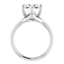 Afbeelding in Gallery-weergave laden, Echt Diamond Solitaire Kathedraal Instelling Verlovingsring Vrouwen Sieraden