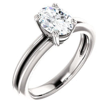 Afbeelding in Gallery-weergave laden, Echt Diamond Solitaire Verlovingsring 2 Karaat Gespleten Schacht Vrouwen Sieraden