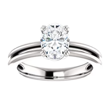 Afbeelding in Gallery-weergave laden, Echt Diamond Solitaire Verlovingsring 2 Karaat Gespleten Schacht Vrouwen Sieraden