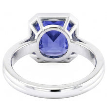 Afbeelding in Gallery-weergave laden, Echte Dames gouden solitaire ring, stralend geslepen saffier bezel set 2,50 karaat