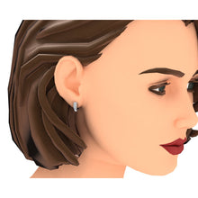 Afbeelding in Gallery-weergave laden, Echte Diamant Huggies Huggy Oorbellen Prinses Gesneden