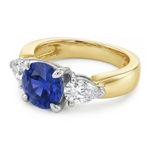Afbeelding in Gallery-weergave laden, Echte Diamant Ring 2 Karaat - 14K Bicolor Goud