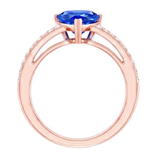 Afbeelding in Gallery-weergave laden, Echte Diamant Ring 2 Karaat - 14K Roségoud