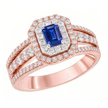 Afbeelding in Gallery-weergave laden, Echte Diamant Ring 3 Karaat - 14K Bicolor Goud