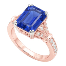 Afbeelding in Gallery-weergave laden, Echte Diamant Ring 3 Karaat - 14K Bicolor Goud