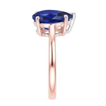 Afbeelding in Gallery-weergave laden, Echte Diamant Ring 3 Karaat - 14K Bicolor Goud