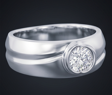 Afbeelding in Gallery-weergave laden, Echte Ovale Diamant Ring Heren Juwelen Omlijsting