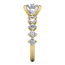 Afbeelding in Gallery-weergave laden, Echte Ronde Diamant Ring Met Accenten Geel Goud