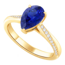 Afbeelding in Gallery-weergave laden, Echte Saffier Ring 2.50 Karaat - 14K Bicolor Goud