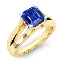 Afbeelding in Gallery-weergave laden, Echte Saffier Ring 2.50 Karaat - 14K Bicolor Goud