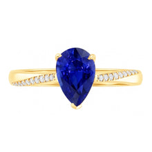 Afbeelding in Gallery-weergave laden, Echte Saffier Ring 2.50 Karaat - 14K Bicolor Goud