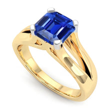 Afbeelding in Gallery-weergave laden, Echte Saffier Ring 2.50 Karaat - 14K Bicolor Goud