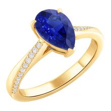 Afbeelding in Gallery-weergave laden, Echte Saffier Ring 2.50 Karaat - 14K Bicolor Goud