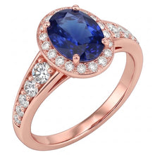 Afbeelding in Gallery-weergave laden, Echte Saffier Ring 3.50 Karaat - 14K Roségoud